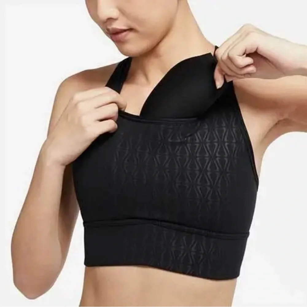 Nike Dri-FIT Swoosh Women's Crossback Medium Support Sport Bra Size S DM0553-010 - Picture 7 of 8